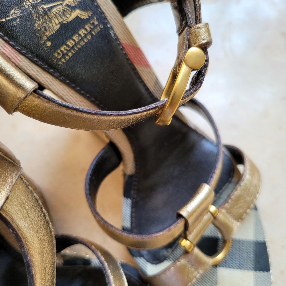 Burberry Haymarket Check Wedge Espadrille - Picture 8 of 16